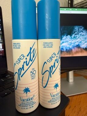 2 bottles Vacation Super Spritz sunscreen 50 spf sunscreen face